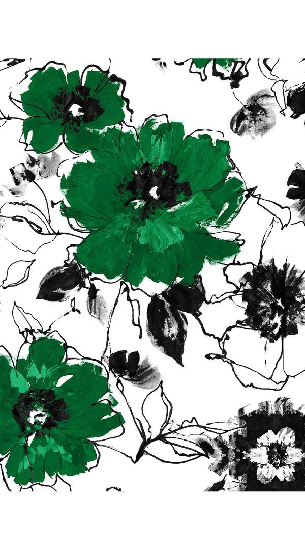 Samantha Sung Terry Dress Shirt Collar Sleeveless Midi Plus Length Poliamide Taffta (Fiori D'este Small)