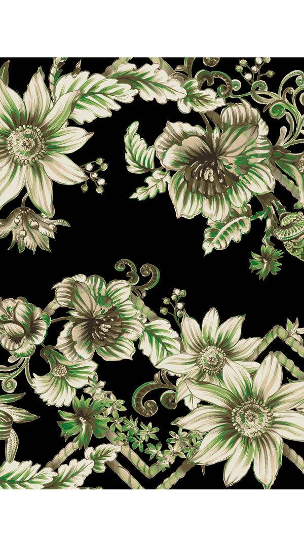 Samantha Sung Zelda Skirt Midi Length Cotton Musola (Flower Luxembrug Ivory)