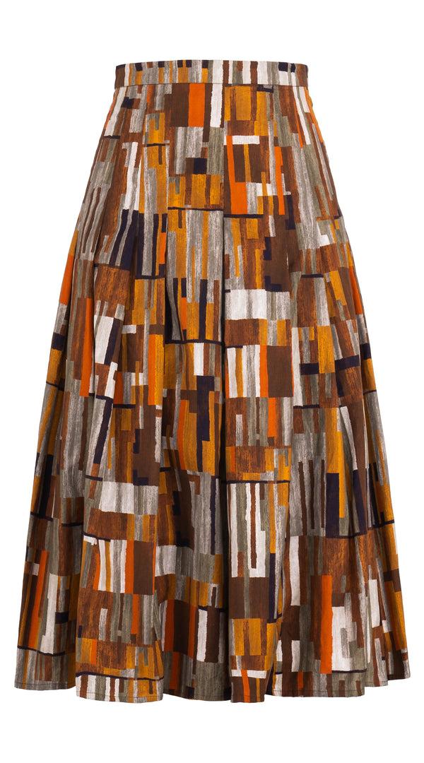 samantha sung Zeller Skirt Midi Length Cotton Stretch (Granada Rug)