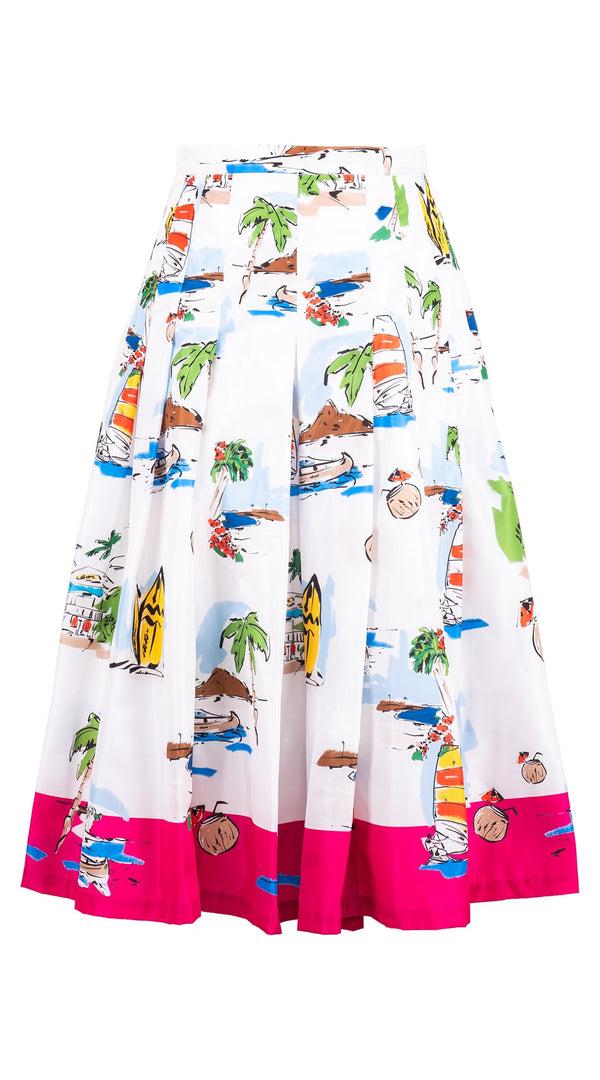 samantha sung Zeller Skirt Midi Length Poliamide Taffta (Monaco White) samantha sung Zeller Skirt Midi Length Poliamide Taffta (Monaco White)