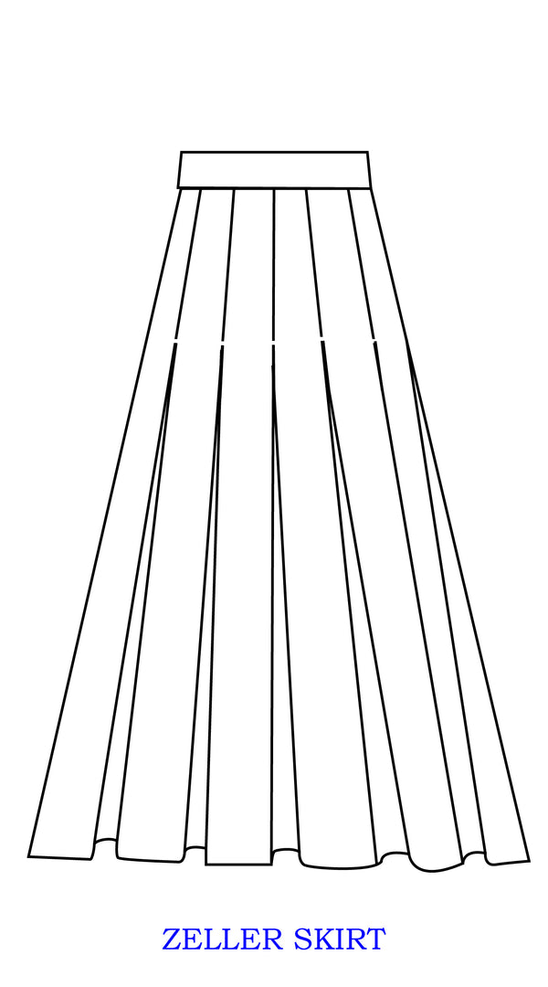 Samantha Sung Zeller Skirt Midi Length Wool (Botanic New Small)