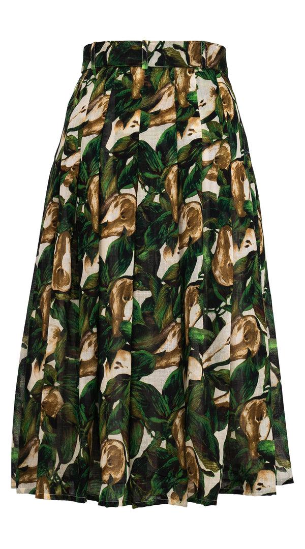 Samantha Sung Zeller Skirt Midi Length Wool (Pear Harvest) 5