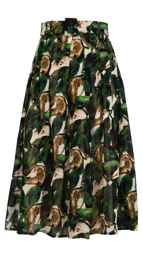 samantha sung Zeller Skirt Midi Length Wool (Pear Harvest) 5