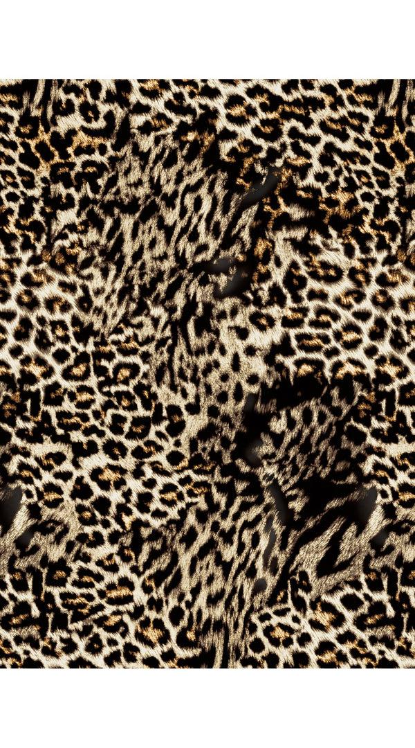 Samantha Sung Zeller Skirt Midi Length Wool (Viper Leopard Big)