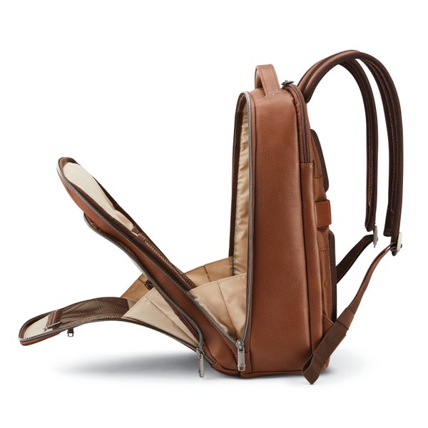Samsonite Classic Leather Backpack Cognac