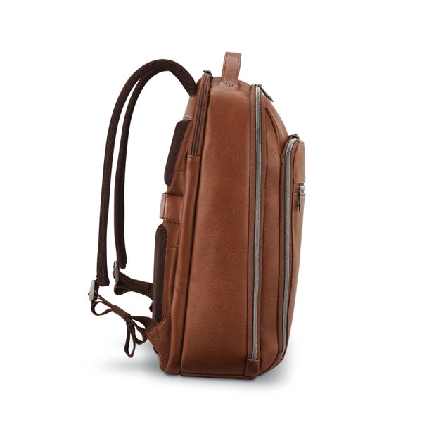 Samsonite Classic Leather Backpack Cognac