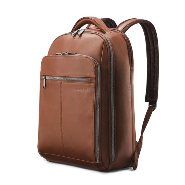 samsonite Classic Leather Backpack Cognac