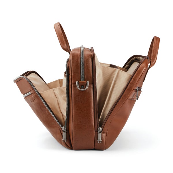 Samsonite Classic Leather Toploader Cognac