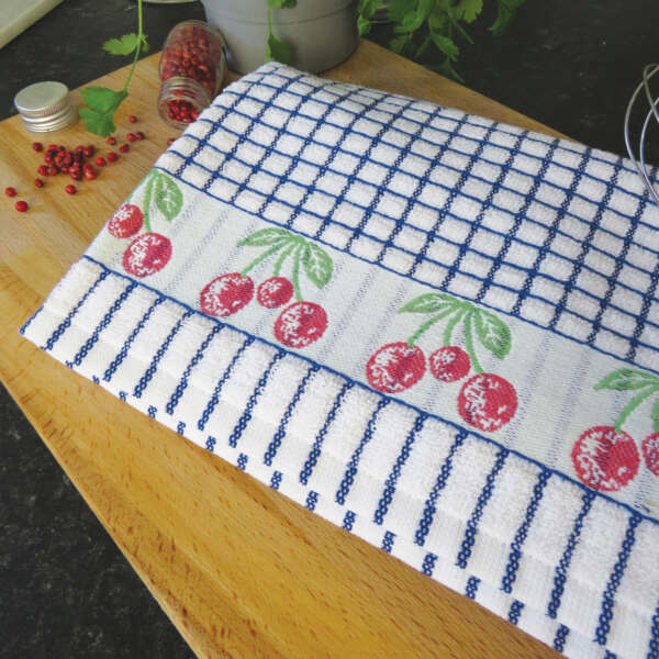 Samuel Lamont & Sons Poli-Dri Jacquard Cherries Tea Towel