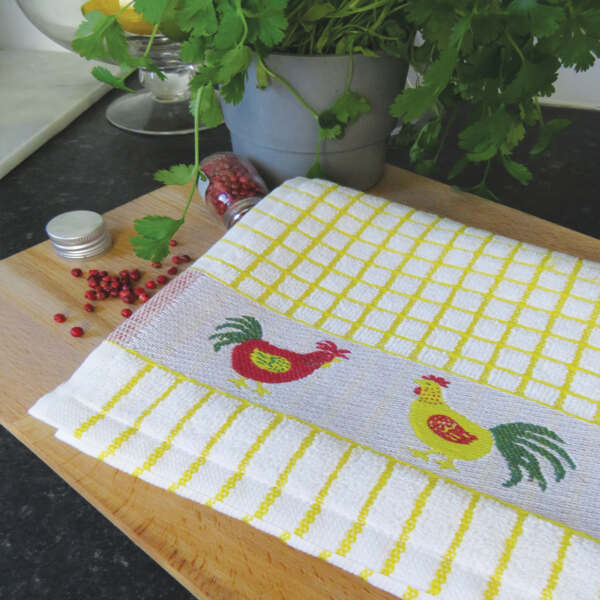Samuel Lamont & Sons Poli-Dri Jacquard Chickens Tea Towel