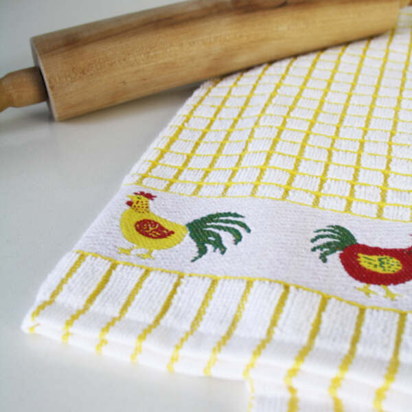 Samuel Lamont & Sons Poli-Dri Jacquard Chickens Tea Towel