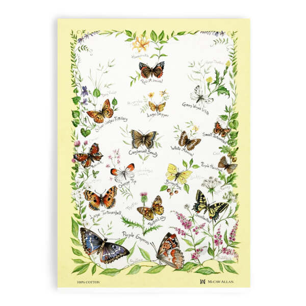 samuel lamont & sons Floral Butterflies Tea Towel