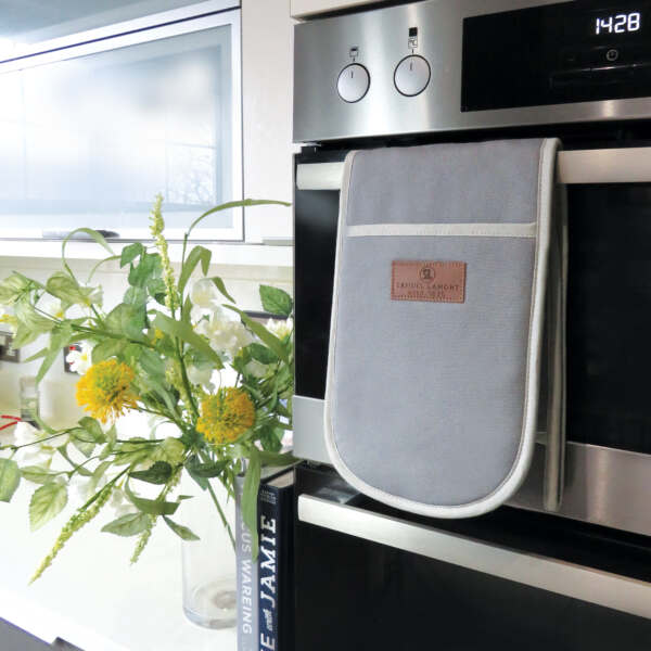 samuel lamont & sons Grey Canvas Double Oven Glove