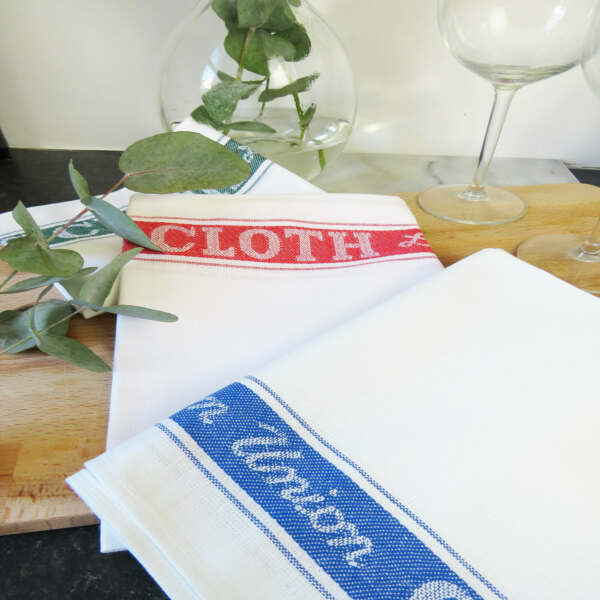 Samuel Lamont & Sons Linen Union Glass Cloth Blue