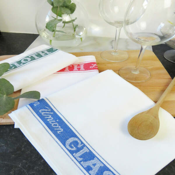 samuel lamont & sons Linen Union Glass Cloth Blue