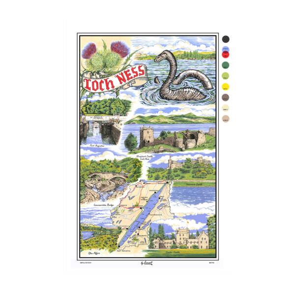 samuel lamont & sons Loch Ness Tea Towel