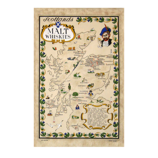 samuel lamont & sons Malt Whiskies Tea Towel