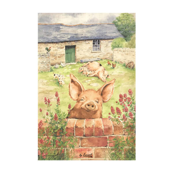 Samuel Lamont & Sons Pigs Tea Towel