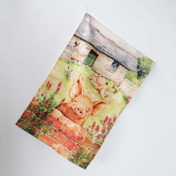 samuel lamont & sons Pigs Tea Towel
