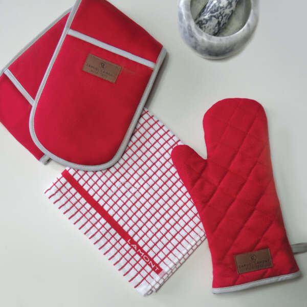 Samuel Lamont & Sons Red Canvas Double Oven Glove