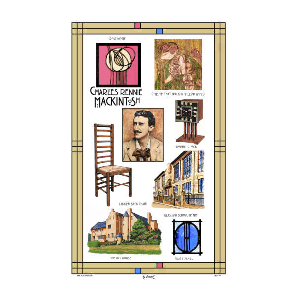 samuel lamont & sons Rennie Mackintosh Tea Towel