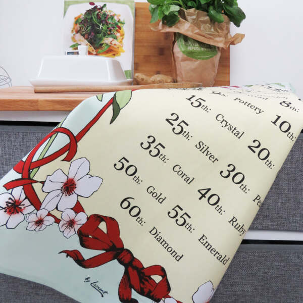 Samuel Lamont & Sons Wedding Anniversaries Tea Towel