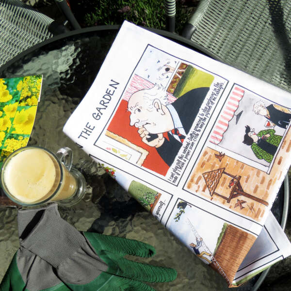 samuel lamont & sons Tottering In The Garden Tea Towel