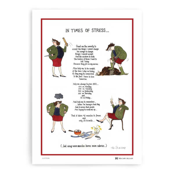 samuel lamont & sons Tottering In Times of Stress Tea Towel