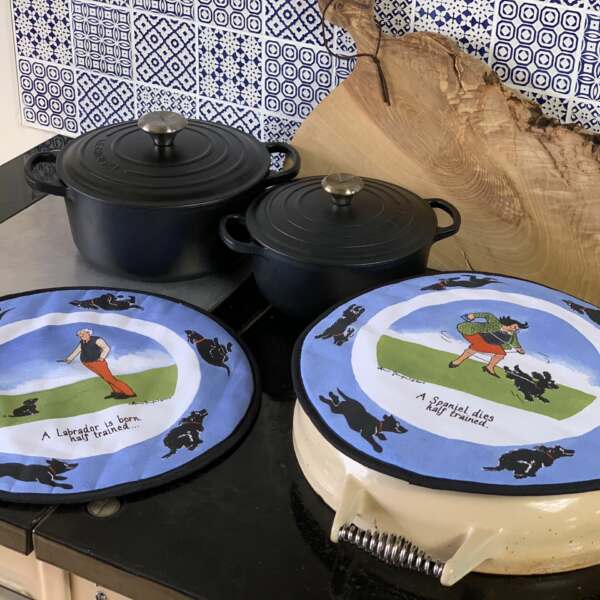 samuel lamont & sons Tottering Oven Ladbrador & Spaniel Hob Covers Set of 2