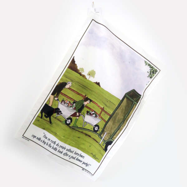 Samuel Lamont & Sons Tottering Trips To The Bottle Bank Tea Towel