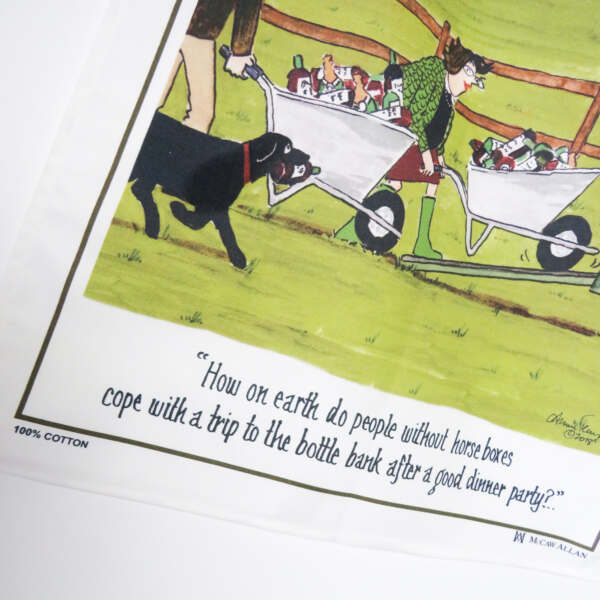 Samuel Lamont & Sons Tottering Trips To The Bottle Bank Tea Towel