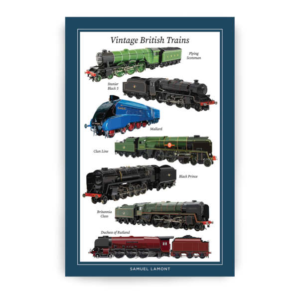 samuel lamont & sons Vintage British Trains Tea Towel