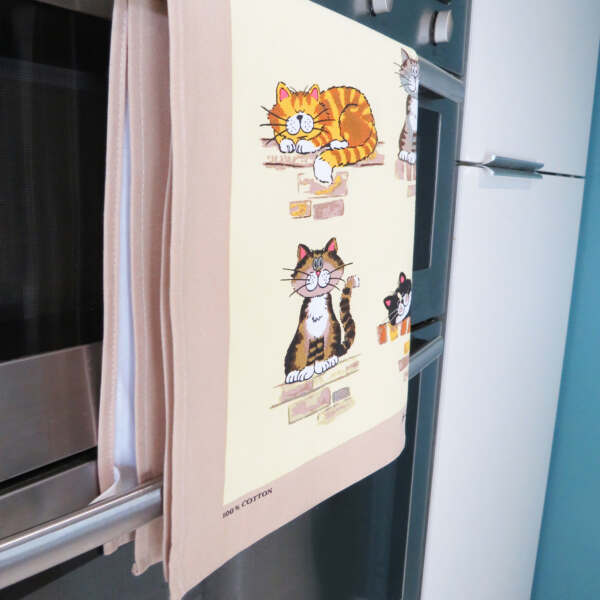 Samuel Lamont & Sons When The Cat's Away Linen Union Tea Towel