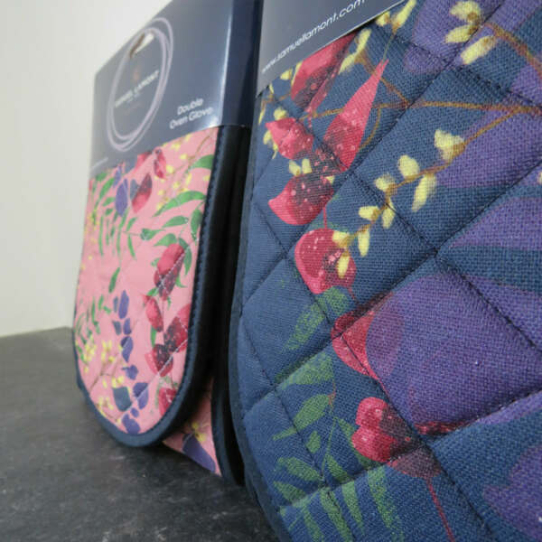 Samuel Lamont & Sons Wild Florals Double Ovenglove Navy