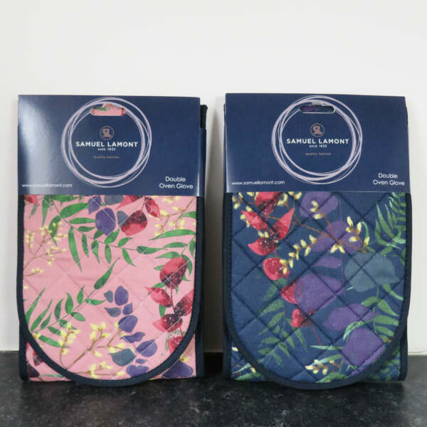 Samuel Lamont & Sons Wild Florals Double Ovenglove Soft Blush