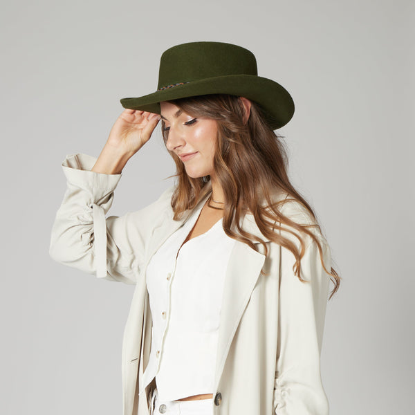 San Diego Hat Company Ain't Me Babe - Women's Gambler With Rhinestone Braided Band