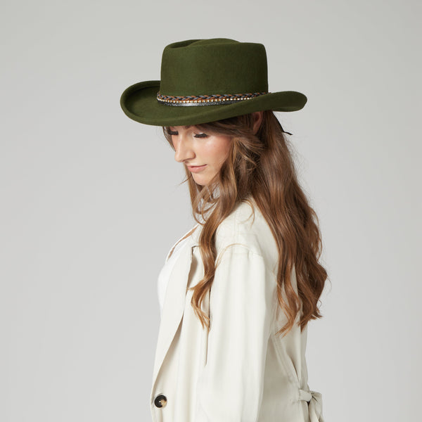 San Diego Hat Company Ain't Me Babe - Women's Gambler With Rhinestone Braided Band