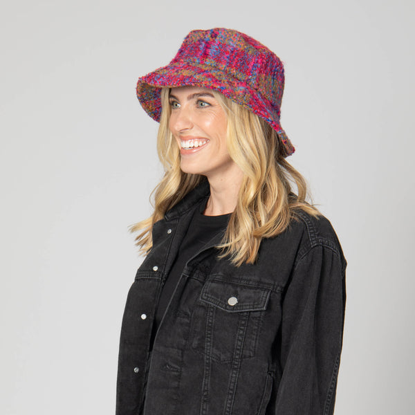 San Diego Hat Company Alabama - Cut & Sew Multi Tweed Bucket Hat