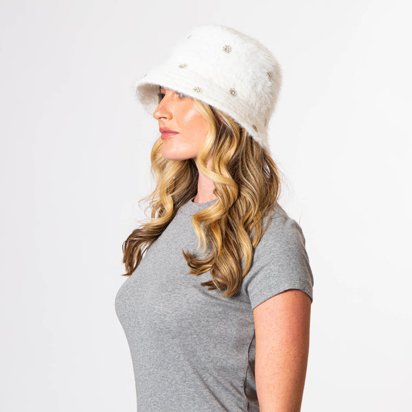 San Diego Hat Company Anita - Bucket Hat With Scattered Silver Gems