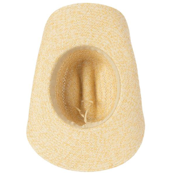 San Diego Hat Company Annie - Woven Toyo Straw Cowboy With Wire Brim