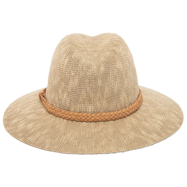 San Diego Hat Company Any Day Fedora - Women's Knit Fedora (KNH8008) Beige