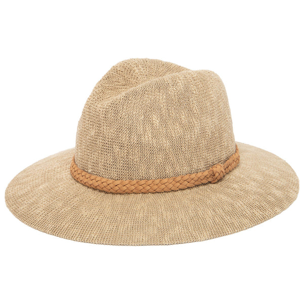 san diego hat company Any Day Fedora - Women's Knit Fedora (KNH8008) Beige