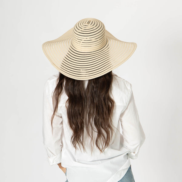 San Diego Hat Company Bella - Wide Brim Floppy Sun Hat Beige