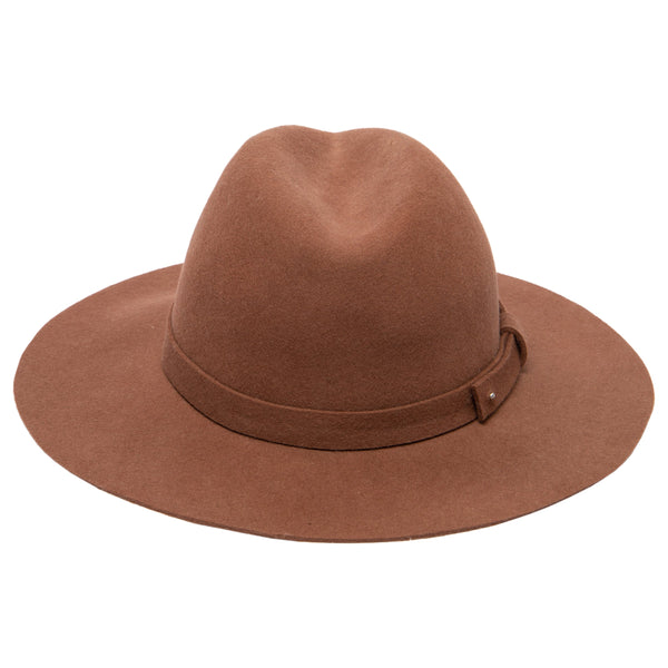 San Diego Hat Company Beyond Prairie Fedora - Women's Packable Fedora With Felt Band Blush