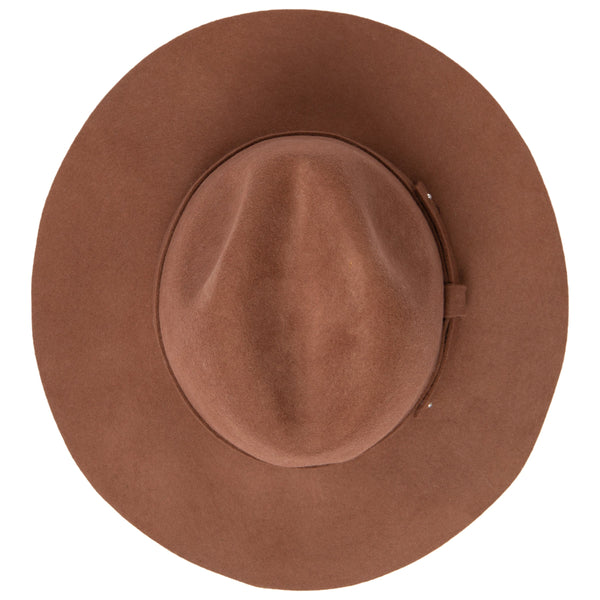 San Diego Hat Company Beyond Prairie Fedora - Women's Packable Fedora With Felt Band Blush