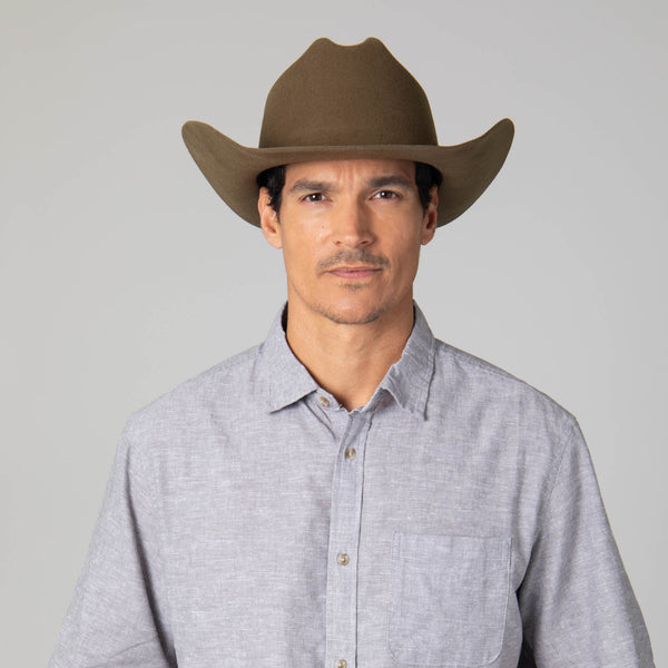 San Diego Hat Company Black Label Wool Felt Cattleman's Crease Cowboy