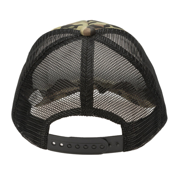 San Diego Hat Company Camo Cut & Sew Trucker Hat With All Over Camo Print And Mesh Backing