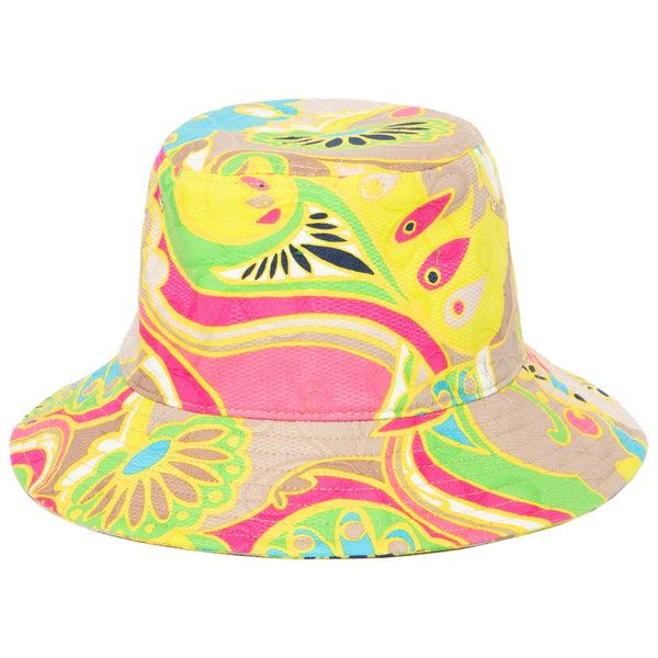 san diego hat company Club Bucket - Fabric Bucket Hat by Trina Turk Green