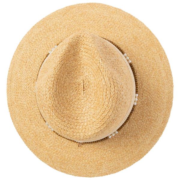 San Diego Hat Company Coco - Fedora With Wood Beaded Chain