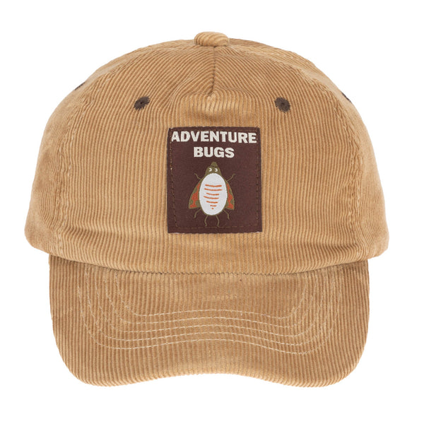 San Diego Hat Company Corduroy Cap With Woven Adventure Bugs Patch